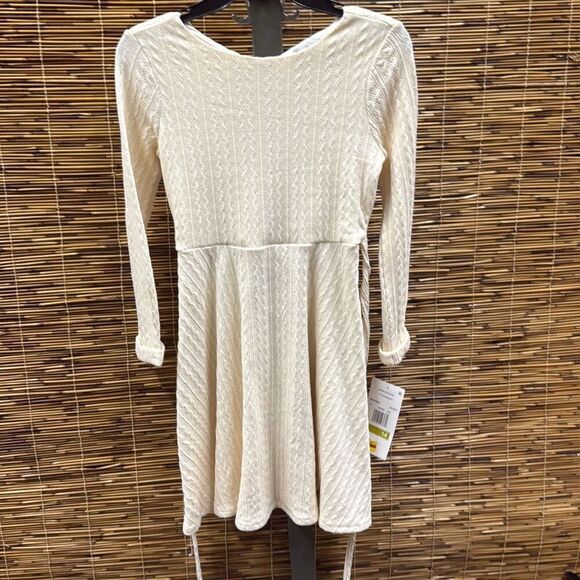 Rare Editions Big Girls Knit Fit and Flare Dress with Necklace, 2-Piece Set - Iv - Picture 3 of 3